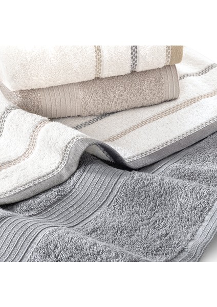 Harmony 4'lü El / Yüz Havlu Seti - Gri / Bej modelleri