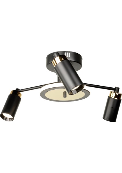 Linz Ledli 3.lü Avize Siyah fiyatları