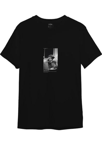 Keith Richards Backstage At Madison Square Garden New York 1975 Tişört - Siyah