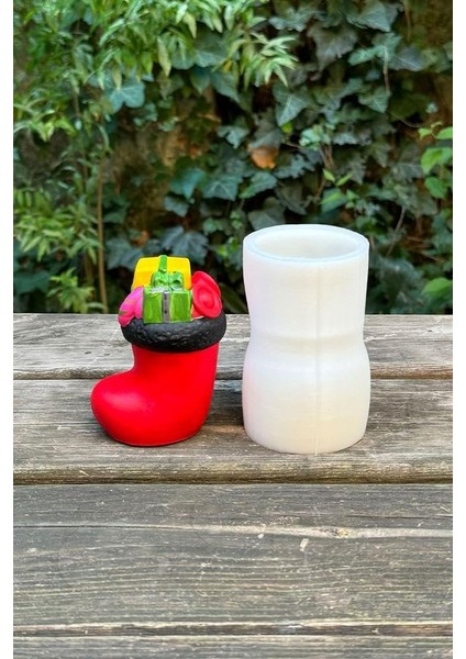 Concept 3D Christmas Dilek Çorabı Silikon Mum Kalıbı