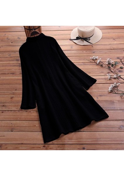 Günlük Rahat Baharlık Salaş Gömlek Yaka Elbise fiyatları