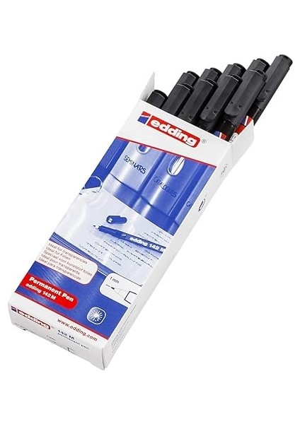 142 M Permanent Kalem - Asetat Kalemi - Siyah - 10 Kalem - Yuvarlak Uç 1 mm fiyatları