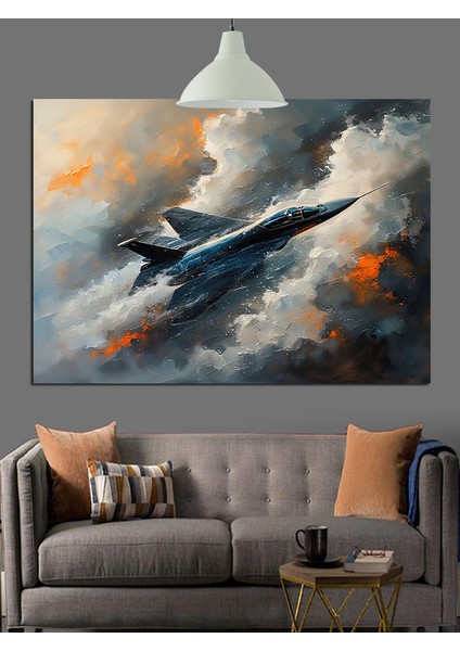Savaş Uçağı Hız Gökyüzü Dekoratif Kanvas - Mdf Ahşap Tablo fiyatları