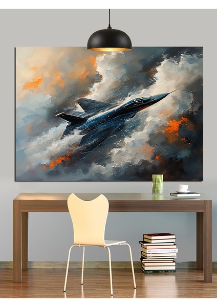 Savaş Uçağı Hız Gökyüzü Dekoratif Kanvas - Mdf Ahşap Tablo modelleri