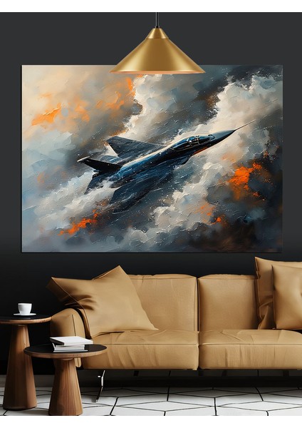 Savaş Uçağı Hız Gökyüzü Dekoratif Kanvas - Mdf Ahşap Tablo indirimleri