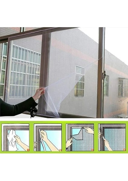 2 Adet Çift Kanat Yapışkanlı Pencere Sinekliği – 130X150 cm ±5cm – Çift Taraflı Cırt Bantlı Tül Sineklik – Kolay Montajlı, Hava Alan ve Dayanıklı Koruma Filesi fiyatları
