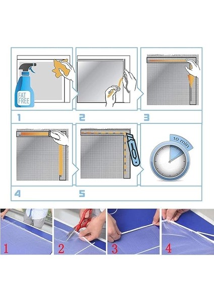 2 Adet Çift Kanat Yapışkanlı Pencere Sinekliği – 130X150 cm ±5cm – Çift Taraflı Cırt Bantlı Tül Sineklik – Kolay Montajlı, Hava Alan ve Dayanıklı Koruma Filesi fırsatları
