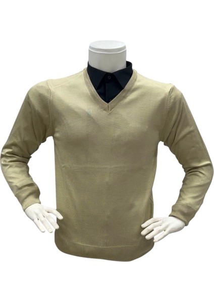 Uzun Kollu Camel V Yaka Kazak (Unisex) fiyatları