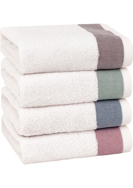 Kayla 4'lü El / Yüz Havlu Seti - Ekru / Renkli fırsatları