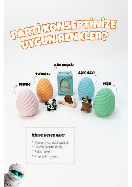 Twist & Discover Parti, Doğum Günü, Özel Günler Konsept Hediyelik Sürpriz Yumurta 16 Adet modelleri