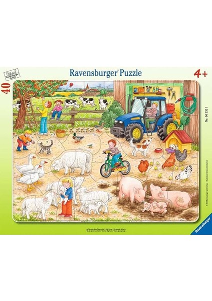 RPC063321 Çerçeveli Çocuk Yapboz, Büyük Çiftlik