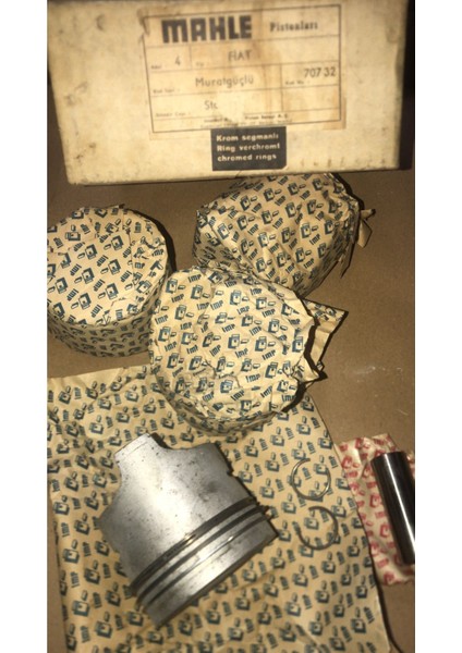 Murat 131/SERÇE 1300CC Motor Piston Takımı Std Segmanlı Mahle Marka Eski Üretim