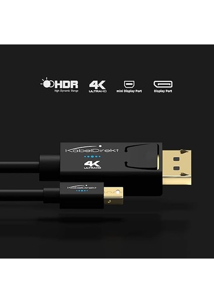 – Mini Displayport/mini-Dp (Thunderbolt)/displayport Kablosu – 2m (4K/60Hz ile UHD Çözünürlük, Sürüm 1.2, Bilgisayar ve Mac Için, Kilitlemeli Dp Fişi, Siyah) indirimleri