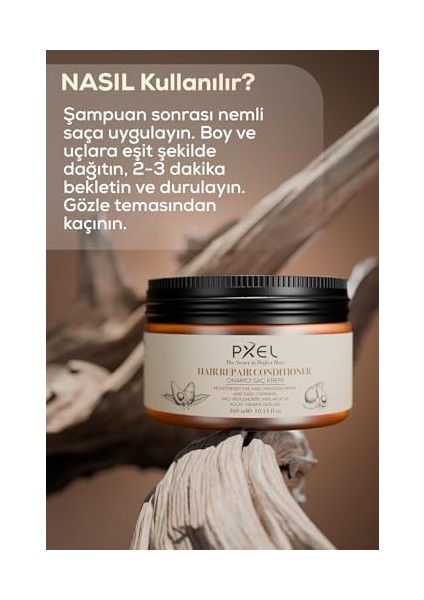 Pxel Onarıcı Saç Kremi 300 ml | Kuru ve Yıpranmış Saçlara Özel Yoğun Bakım | Shea Yağı, Biotin, Kafein ve Bitkisel Protein Içerikli Saç Kırığı Karşıtı fiyatları