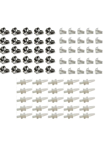 Naco, Bilgisayar Montaj Vidaları 25'er Adet Set (Toplam 75 Adet). Kasa, Anakart, Dvd. HDD ve SSD Disk Için