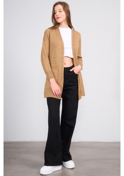 Çetinkaya Miya Mira Modest 2316 Kadın Şal Yaka Akrilik Triko Hırka Deve Tüyü fiyatları