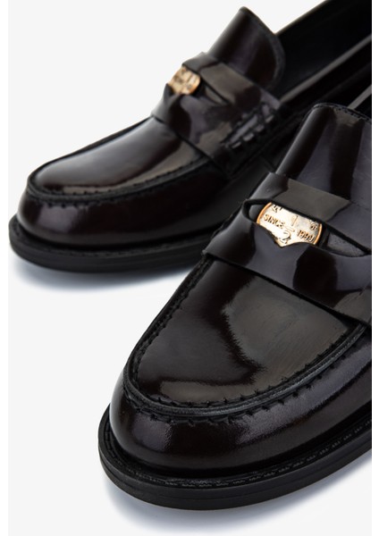 Kadın Hakiki Deri Bordo Loafer Ayakkabı 294 13293 Bn Ayk SK25-26 Bordo Acma modelleri