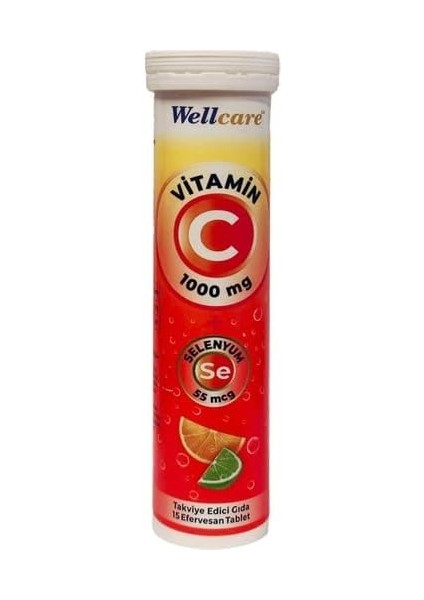 Wellcare Vitc Selenyum 55MCG 15 Efv. Tb. fiyatları