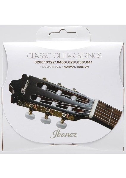 6 Telli Normal Gerginlik Için Tel Seti - .0280/.0322/.0403/.029/.035/.043 Şeffaf Naylon/gümüş Kaplama Sargı (ICLS6NT)