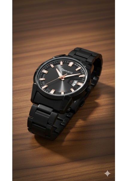 Ferrucci Erkek Kol Saati Siyah Renk, Siyah Kadran - Şık Metal Kordon, 2 Yıl Garantili fiyatları