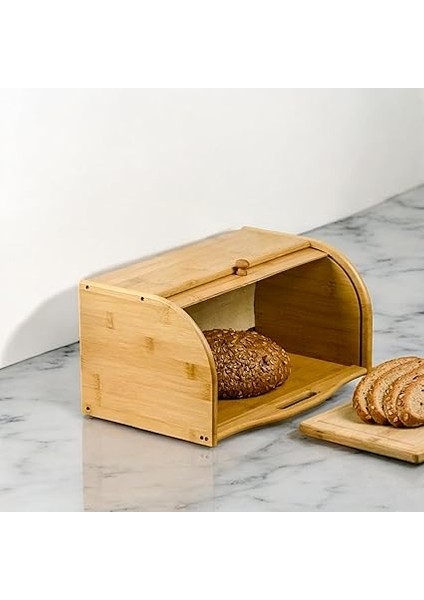 Bambu Lüks Panjur Kapaklı Büyük Ekmek Dolabı, Bambu Ekmek Kutusu Ekmek Dolabı, Ekmek Sepeti Sandığı, Ekmeklik, Çok Amaçlı Bambu Kutu fırsatları