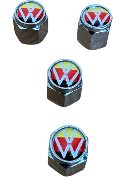 Logolu Metal Sarı Siyah Renk 4 Adet Sibop Kapak