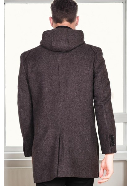 PLT9335 Dewberry Erkek Palto-Diagonal Siyah-Antrasit fiyatları