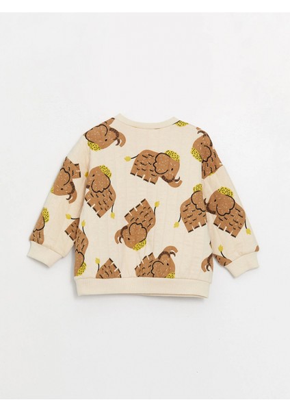 Lcw Baby Bej Bisiklet Yaka Baskılı Erkek Bebek Sweatshirt ve Eşofman Alt 2'li modelleri