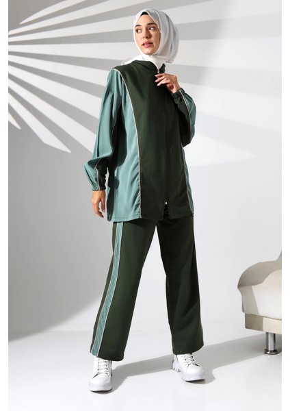 Kadın Mevsimlik Penye Alt Üst Spor ve Rahat Haki Tesettür Takım indirimleri