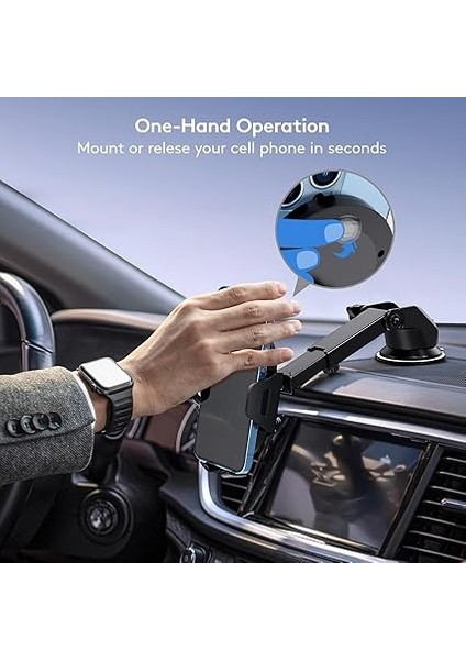 360° Ayarlanabilir Araç Telefon Tutucu – Vantuzlu, Ultra Güçlü Emiş Gücü, 4-7” Telefonlar Için Uyumlu, Şok Emici, Tek Tuşla Serbest Bırakma indirimleri