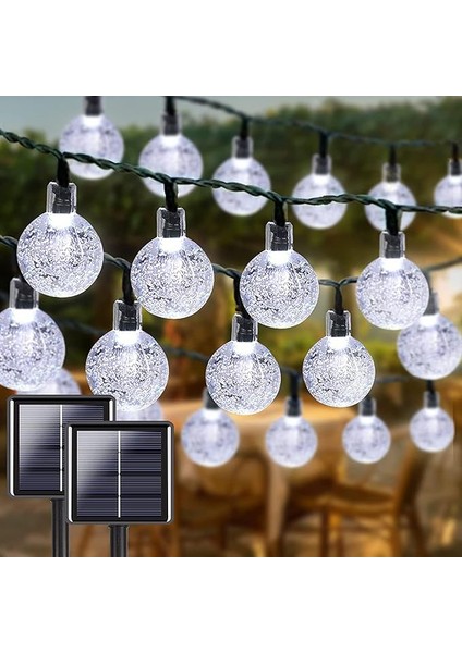 Home Güneş Enerjili Dize Işıklar Su Geçirmez, 7 M /50 LED 8 Mod Kristal Küre Veranda Için, Bahçe Güneş Küresi Peri Işıklar, Düğün Açık Hava Noel Parti Dekorasyonu Için Güneş Bahçe Işıkları