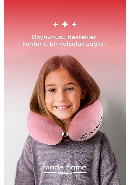 Home Bedding Çocuk Visco Boyun Yastığı,çocuk Ortopedik Seyahat Yastığı Pembe Yıkanabilir Kılıflı Unicorn modelleri