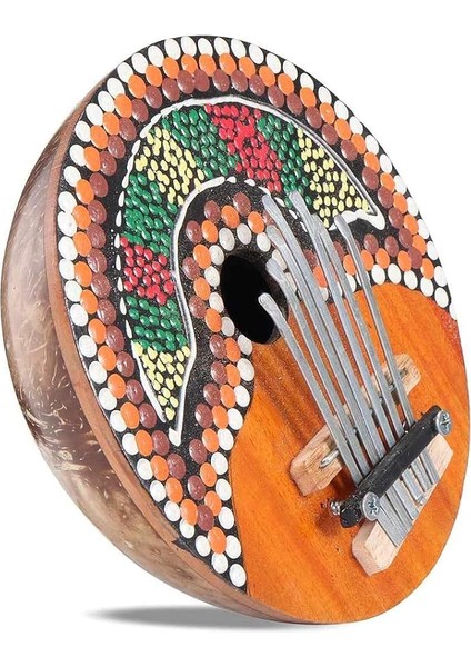 Piyano 7 Tuşları Ayarlanabilir Hindistan Cevizi Kabuğu Lı Başparmak Piyano Çocuk Parmak Vurmalı Klavye Enstrüman