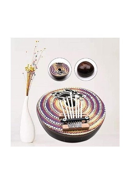 Piyano 7 Tuşları Ayarlanabilir Hindistan Cevizi Kabuğu Lı Başparmak Piyano Çocuk Parmak Vurmalı Klavye Enstrüman modelleri