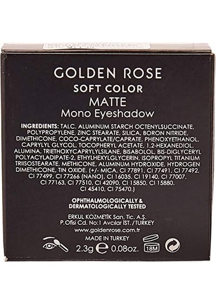 Golden Rose Soft Color Matte Mono Eyeshadow Tekli Far No: 03
