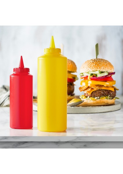 5'li Kapaklı Fişek Sosluk – Akıtmaz & Kapanabilir Uçlu Sıkma Sos Şişesi (250 ml / 500 ml / 750 ml / 1000 Ml) fiyatları