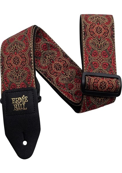 Ball Jacquard Weave Gitar Askısı Crimson Paisley Pattern
