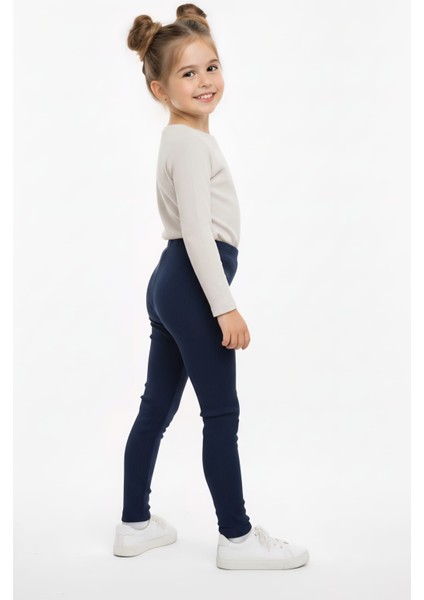 Kız Çocuk Pamuklu Likralı Şardonlu Mevsimlik Tayt fiyatları