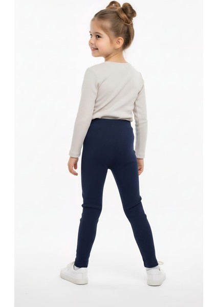 Kız Çocuk Pamuklu Likralı Şardonlu Mevsimlik Tayt modelleri