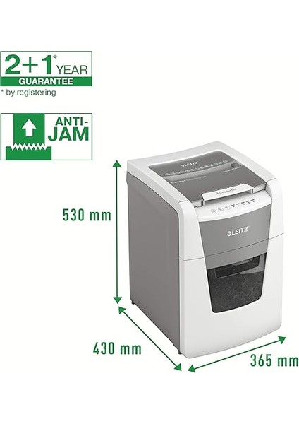 Iq Autofeed Küçük Ofis, Mikro Kesim Evrak Imha Makinesi P5, Otomatik, 100 Sayfa, 34 Litre Atık Haznesi, Beyaz, 80120000 indirimleri