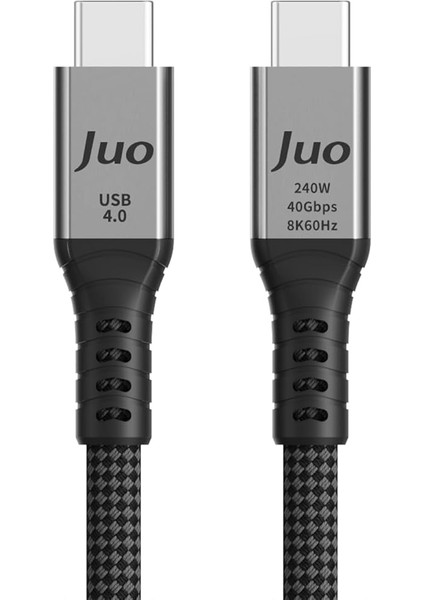 USB 4.0 240W 40GBPS Thunderbolt 4 8k 60Hz Usb-C Görüntü Aktarım ve Type-C Hızlı Şarj ve Data Kablosu 2 Metre fırsatları