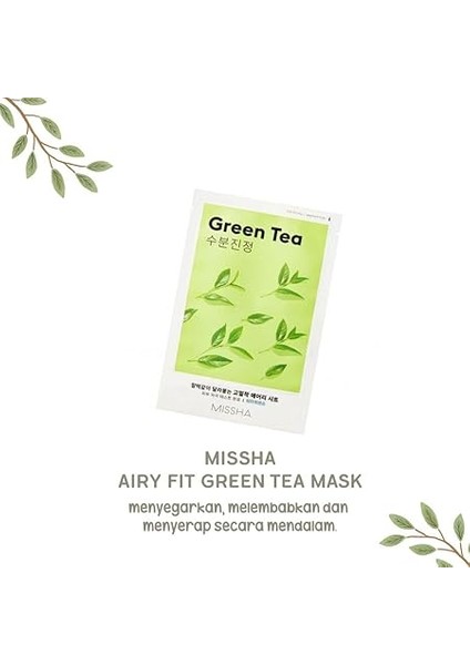 Yeşil Çay Özlü Nemlendirici Yaprak Maske (1AD) Airy Fit Sheet Mask Green Tea fiyatları