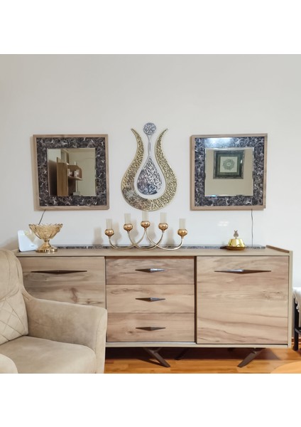 Aytel Kursi Lale Arapça Kaligrafi Islam Duvar Sanatı Kur'an Ayet Ramazan Dekorasyon indirimleri