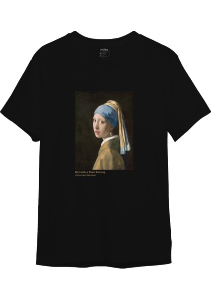 Inci Küpeli Kız Tişört - Siyah