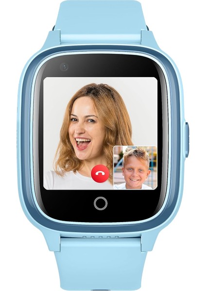 4.5g Akıllı Çocuk Saati, Görüntülü Görüşme - Konum - Sesli Görüşme - Sos Acil Arama - Okul Modu - Koldan Çıktı Sensörü (Mavi)