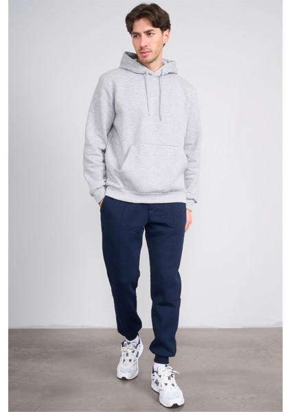 817 Erkek 3 Iplik Manşet Paça Eşofman Alt Lacivert