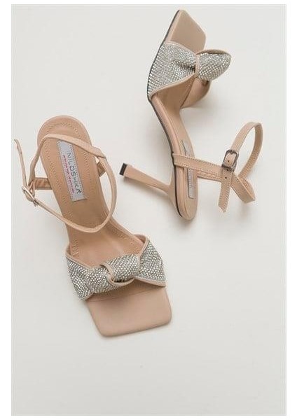 Kadın Glttr Nude Taşlı Sandalet indirimleri