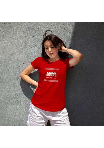 Call Of The Sea Tişört - Kırmızı fiyatları