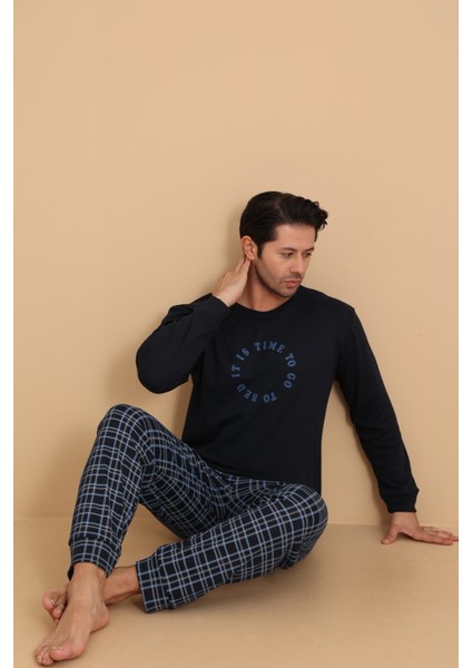 Flkn 7003 Interlok Kışlık Ekose Pijamalı Erkek Pijama Takımı indirimleri