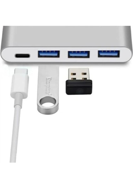 USB 3.0 3 Port Çoklayıcı Dönüştürücü Çevirici Macbook